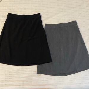 Bundle of Two Rock Steady Skirts Womens Size Large Grey Black Retro Pinup Punk